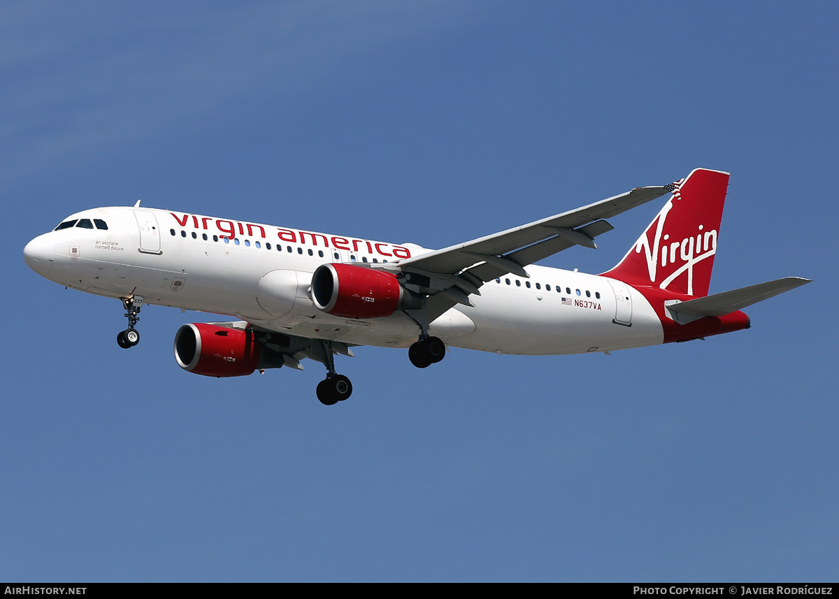 Aircraft Photo of N637VA | Airbus A320-214 | Virgin America | AirHistory.net #571134