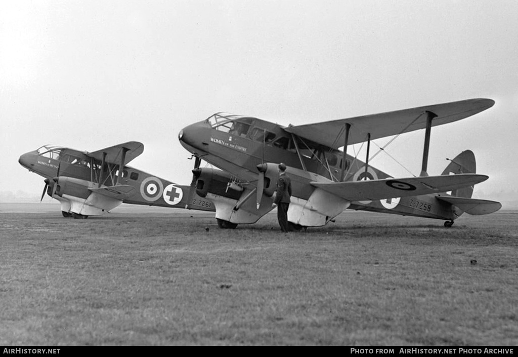 Aircraft Photo of Z7258 | De Havilland D.H. 89A Dragon Rapide | UK - Air Force | AirHistory.net #571317