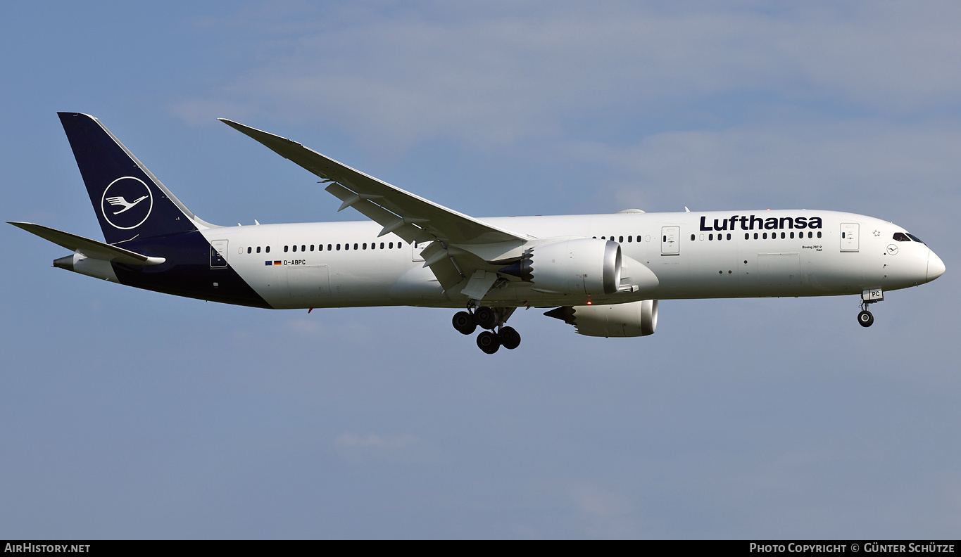 Aircraft Photo of D-ABPC | Boeing 787-9 Dreamliner | Lufthansa | AirHistory.net #571438