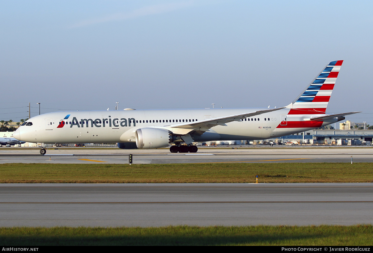 Aircraft Photo of N835AN | Boeing 787-9 Dreamliner | American Airlines | AirHistory.net #571447
