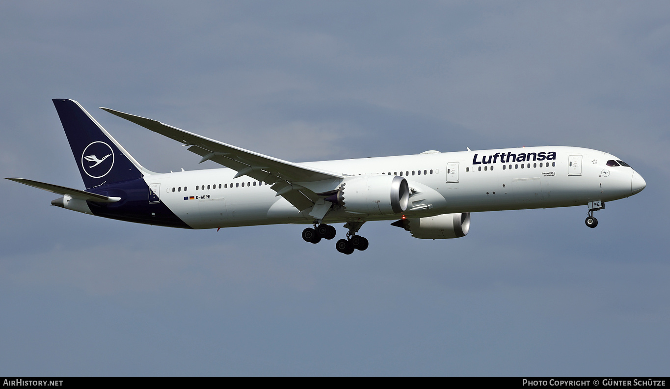 Aircraft Photo of D-ABPE | Boeing 787-9 Dreamliner | Lufthansa | AirHistory.net #571450