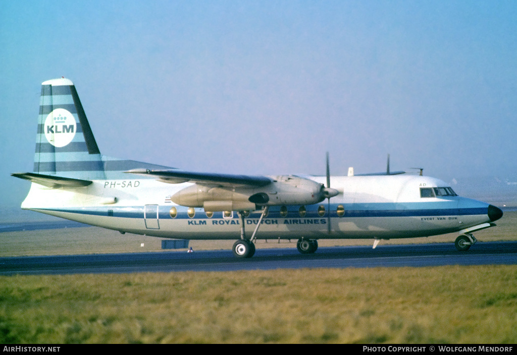 Aircraft Photo of PH-SAD | Fokker F27-200 Friendship | KLM - Royal Dutch Airlines | AirHistory.net #571483