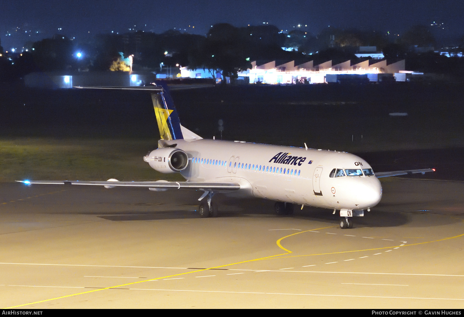 Aircraft Photo of VH-UQN | Fokker 100 (F28-0100) | Alliance Airlines | AirHistory.net #571543