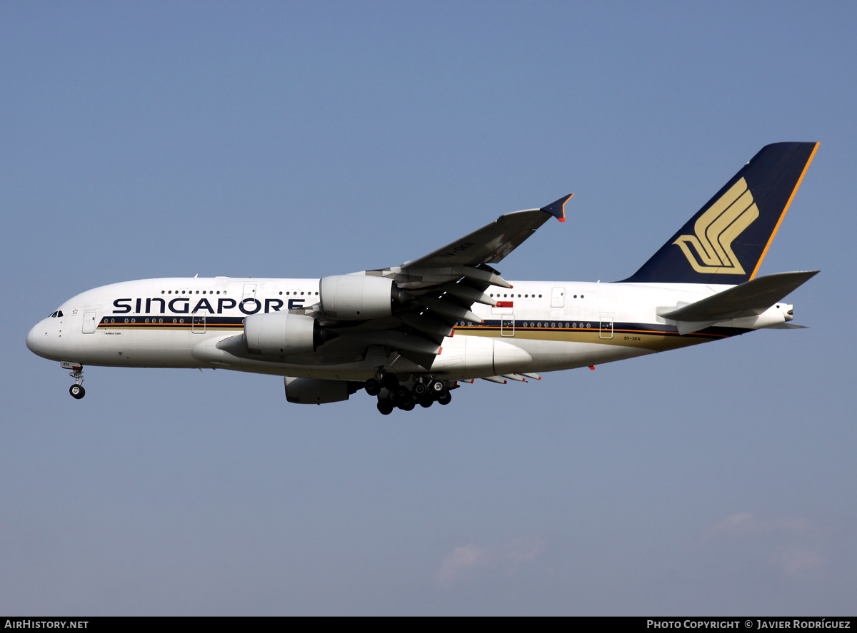 Aircraft Photo of 9V-SKN | Airbus A380-841 | Singapore Airlines | AirHistory.net #571649