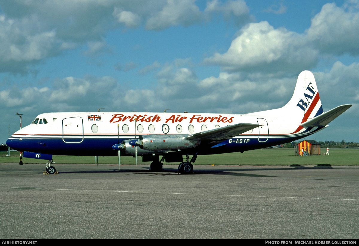 Aircraft Photo of G-AOYP | Vickers 806 Viscount | British Air Ferries - BAF | AirHistory.net #571738
