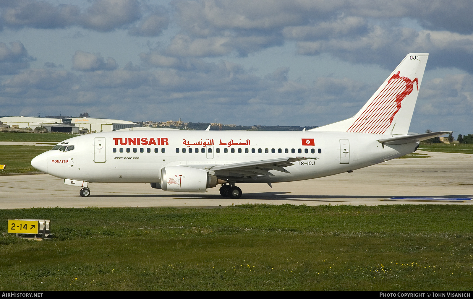 Aircraft Photo of TS-IOJ | Boeing 737-5H3 | Tunisair | AirHistory.net #571746