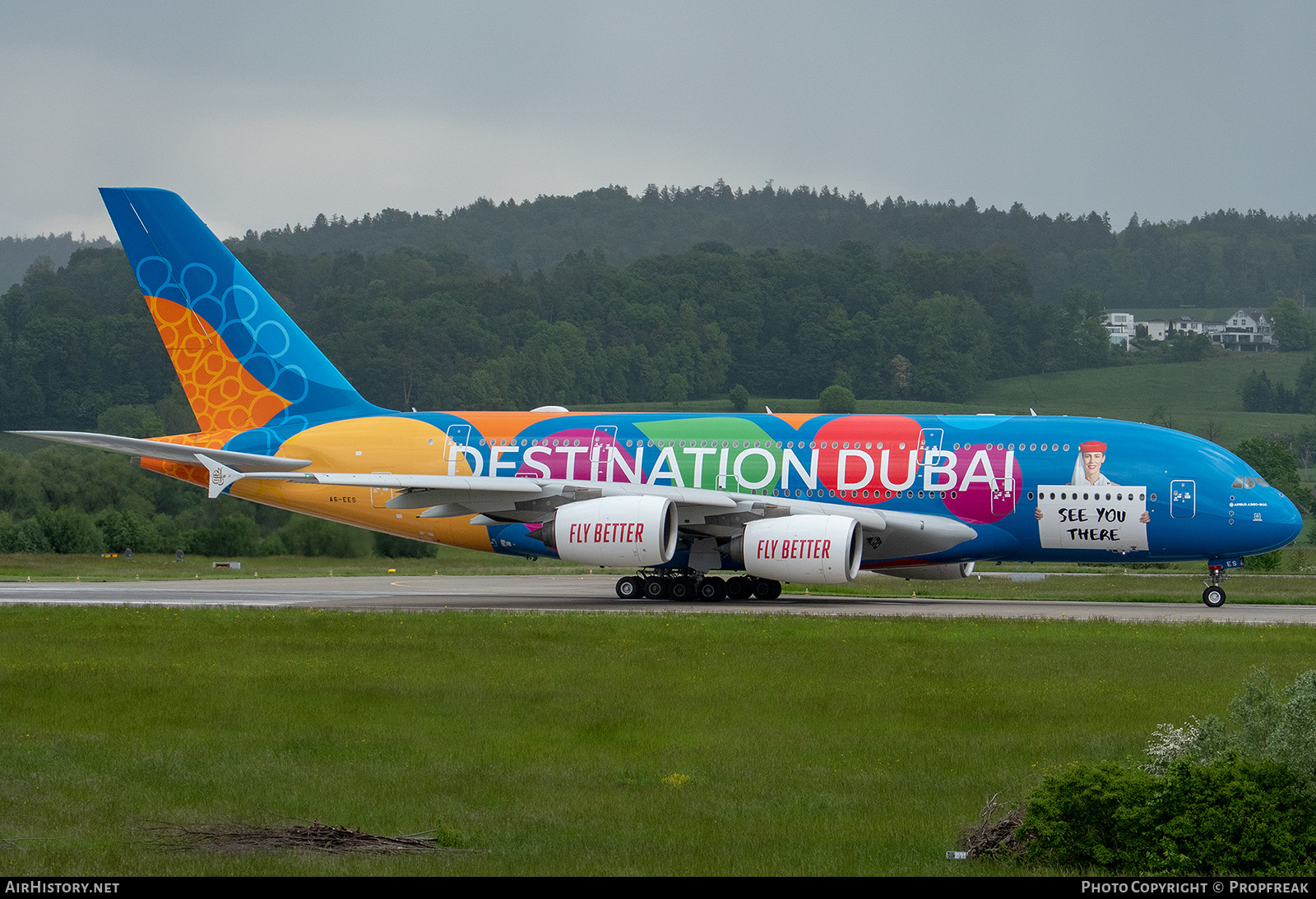 Aircraft Photo of A6-EES | Airbus A380-861 | Emirates | AirHistory.net #571805