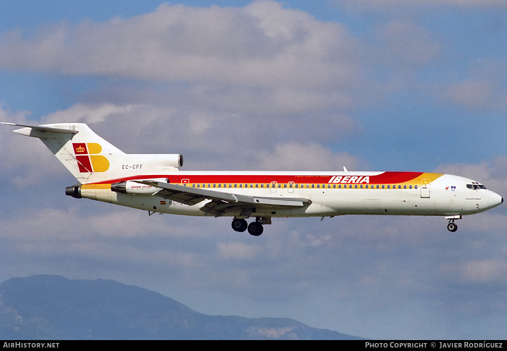 Aircraft Photo of EC-CFF | Boeing 727-256/Adv | Iberia | AirHistory.net #571823