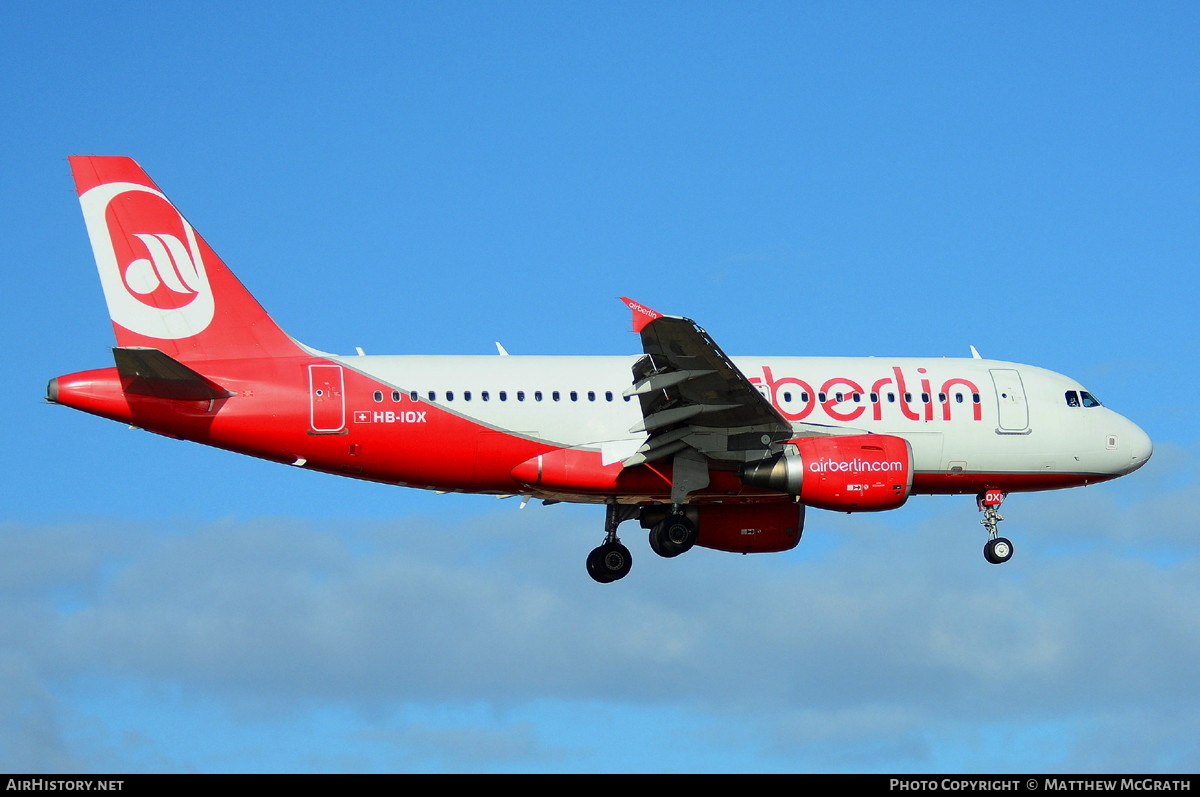 Aircraft Photo of HB-IOX | Airbus A319-112 | Air Berlin | AirHistory.net #571926