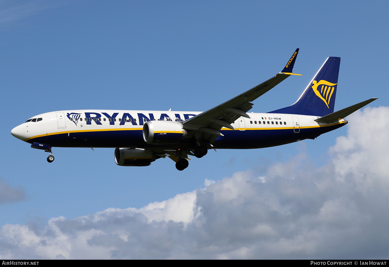 Aircraft Photo of EI-HGW | Boeing 737-8200 Max 200 | Ryanair | AirHistory.net #572059