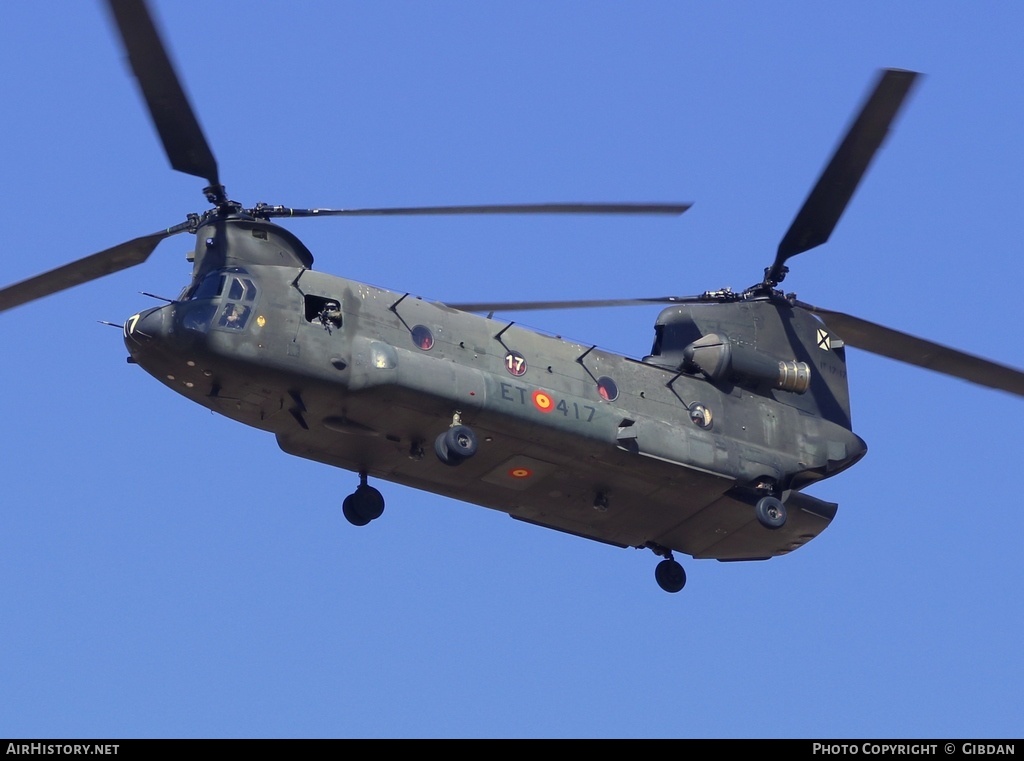 Aircraft Photo of HT.17-17 | Boeing CH-47D Chinook (414) | Spain - Army | AirHistory.net #572065