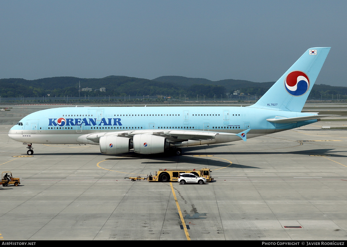 Aircraft Photo of HL7627 | Airbus A380-861 | Korean Air | AirHistory.net #572176