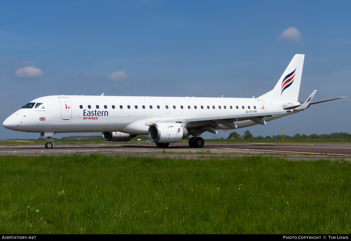 Aircraft Photo of G-CLSN | Embraer 190LR (ERJ-190-100LR) | Eastern Airways | AirHistory.net #572224