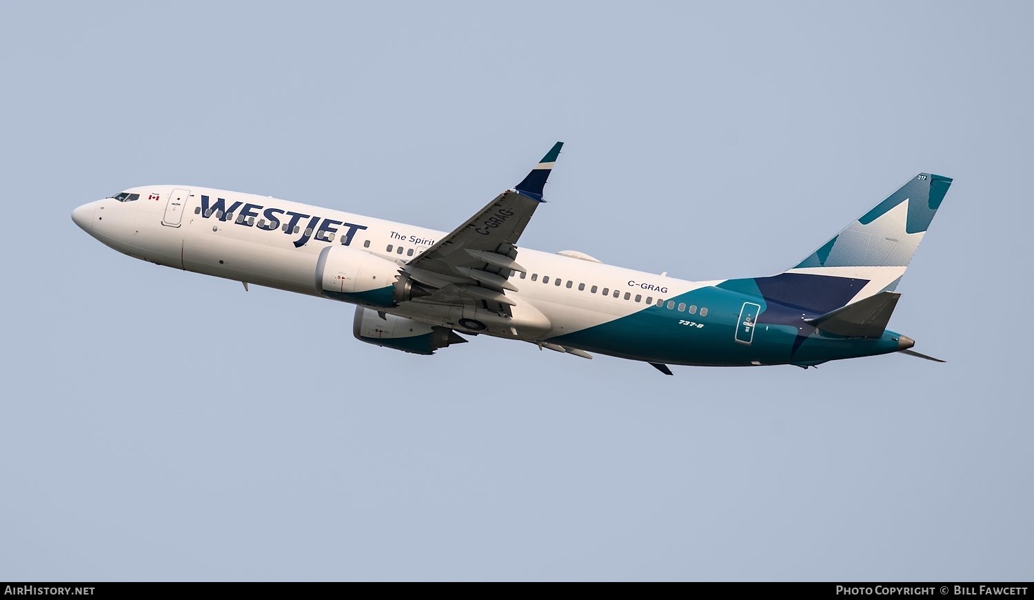 Aircraft Photo of C-GRAG | Boeing 737-8 Max 8 | WestJet | AirHistory.net #572239
