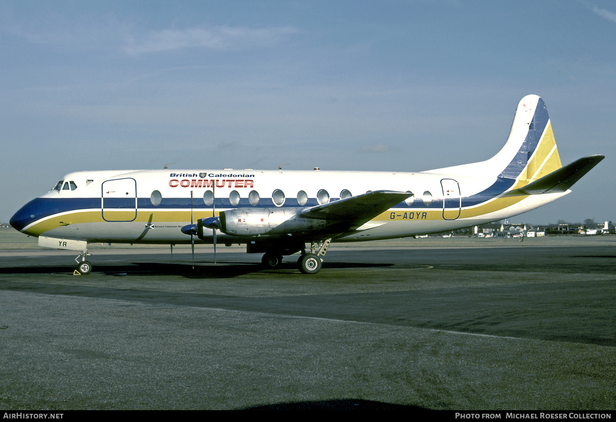 Aircraft Photo of G-AOYR | Vickers 806 Viscount | British Caledonian Commuter | AirHistory.net #572273
