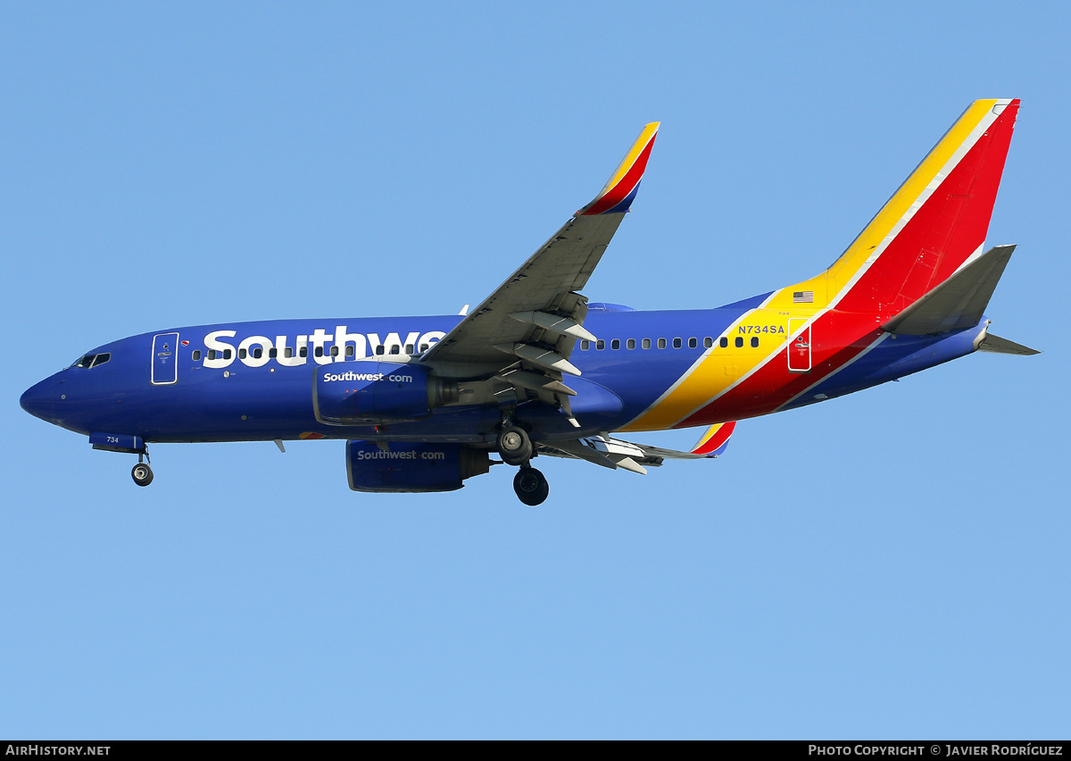 Aircraft Photo of N734SA | Boeing 737-7H4 | Southwest Airlines | AirHistory.net #572343