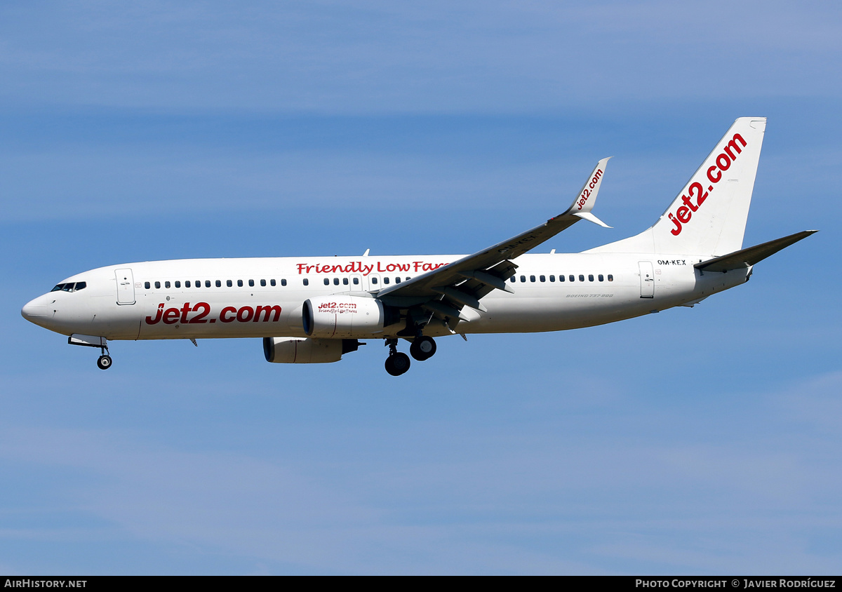 Aircraft Photo of OM-KEX | Boeing 737-8BK | Jet2 | AirHistory.net #572564