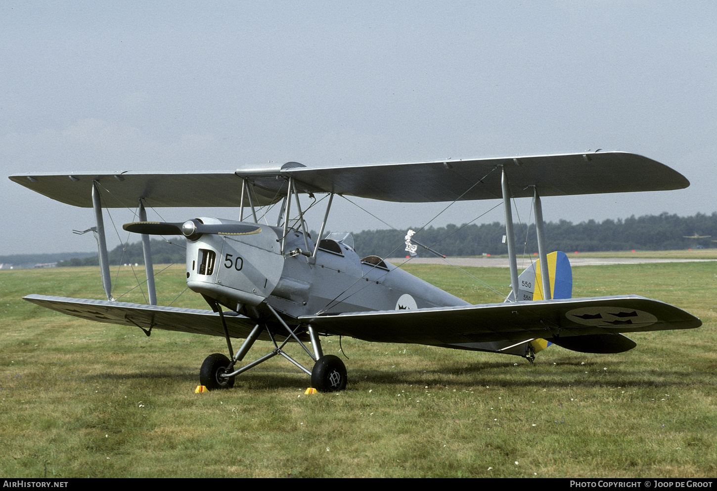 Aircraft Photo of SE-AMG / 6550 | De Havilland D.H. 82A Tiger Moth II | Sweden - Air Force | AirHistory.net #572612