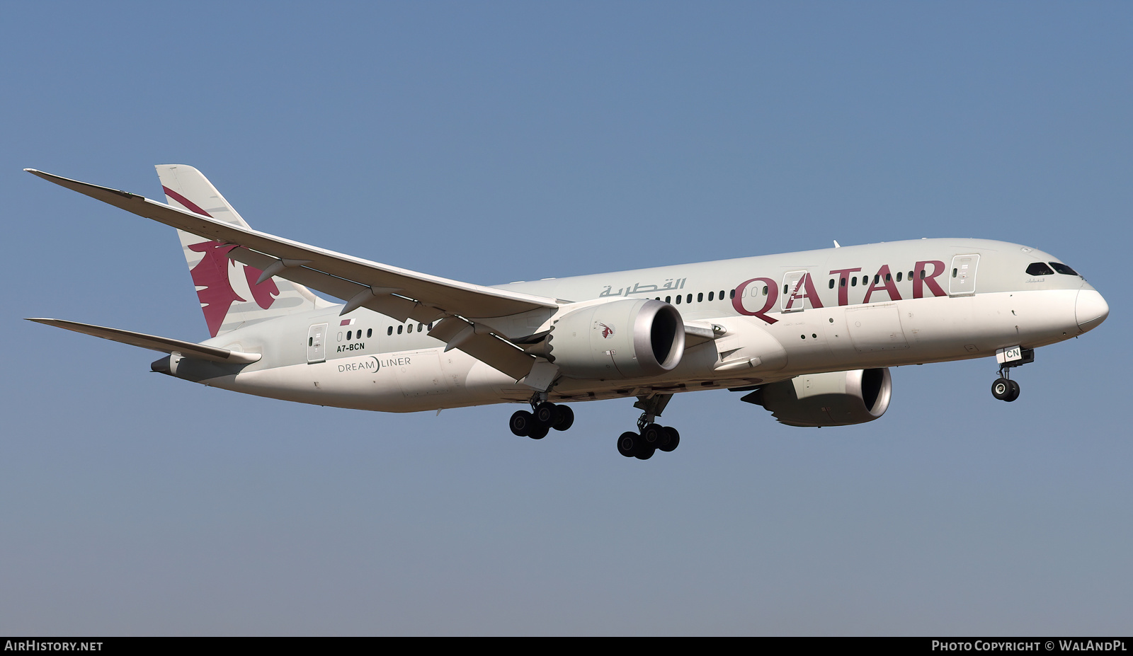 Aircraft Photo of A7-BCN | Boeing 787-8 Dreamliner | Qatar Airways | AirHistory.net #572615