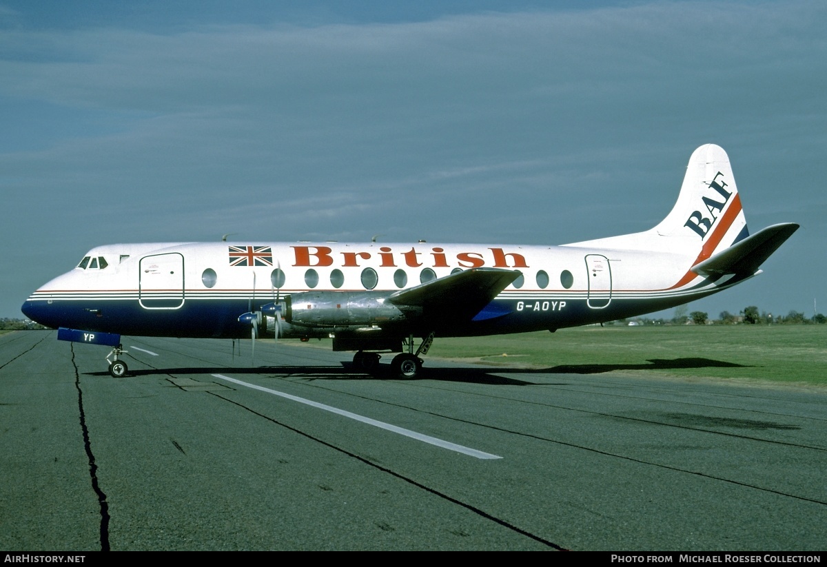 Aircraft Photo of G-AOYP | Vickers 806 Viscount | British Air Ferries - BAF | AirHistory.net #572643