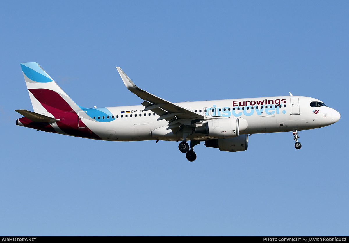 Aircraft Photo of D-AIUQ | Airbus A320-214 | Eurowings Discover | AirHistory.net #572684