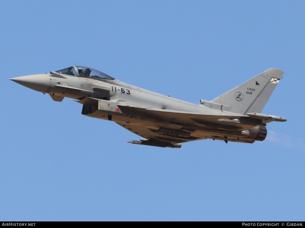 Aircraft Photo of C.16-63 | Eurofighter EF-2000 Typhoon S | Spain - Air Force | AirHistory.net #572894