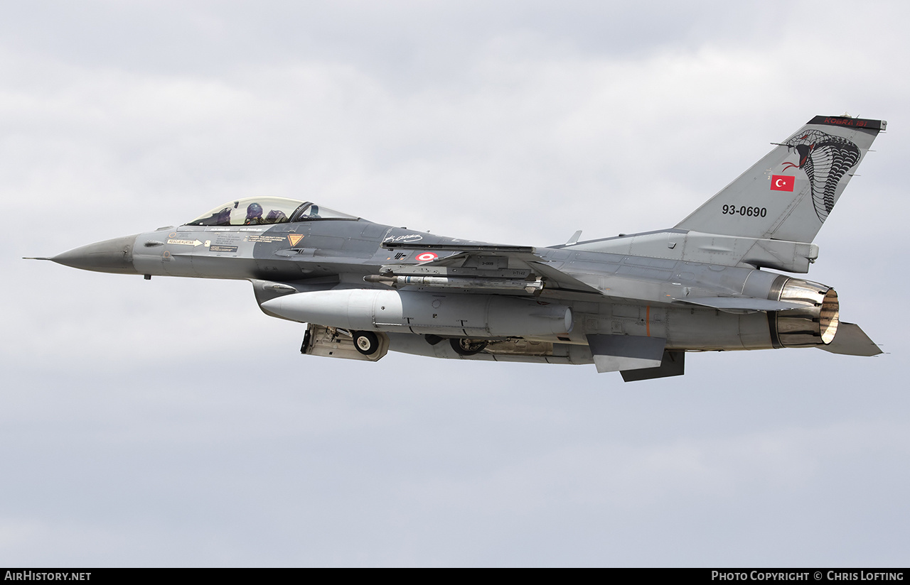 Aircraft Photo of 93-0690 | General Dynamics F-16C Fighting Falcon | Turkey - Air Force | AirHistory.net #573165
