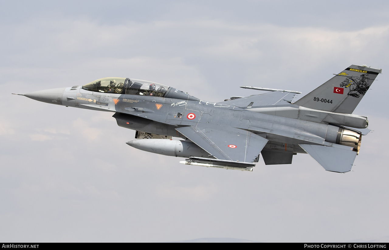 Aircraft Photo of 89-0044 | General Dynamics F-16DG Fighting Falcon | Turkey - Air Force | AirHistory.net #573167
