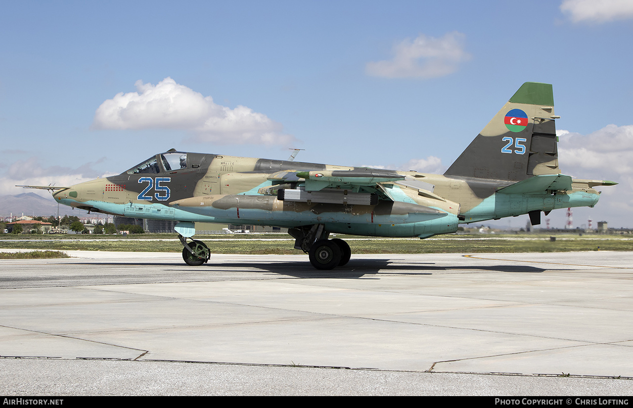 Aircraft Photo of 25 blue | Sukhoi Su-25BM | Azerbaijan - Air Force | AirHistory.net #573196