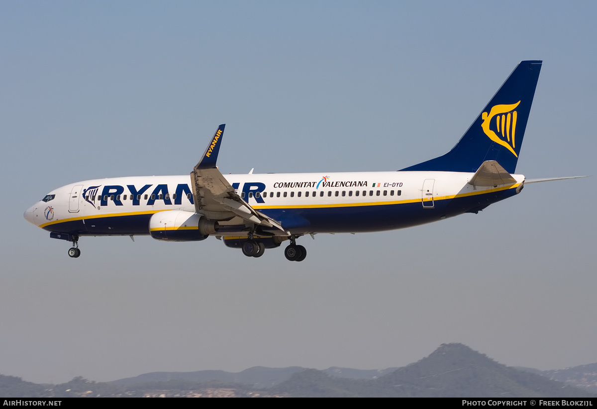 Aircraft Photo of EI-DYD | Boeing 737-8AS | Ryanair | AirHistory.net #573198