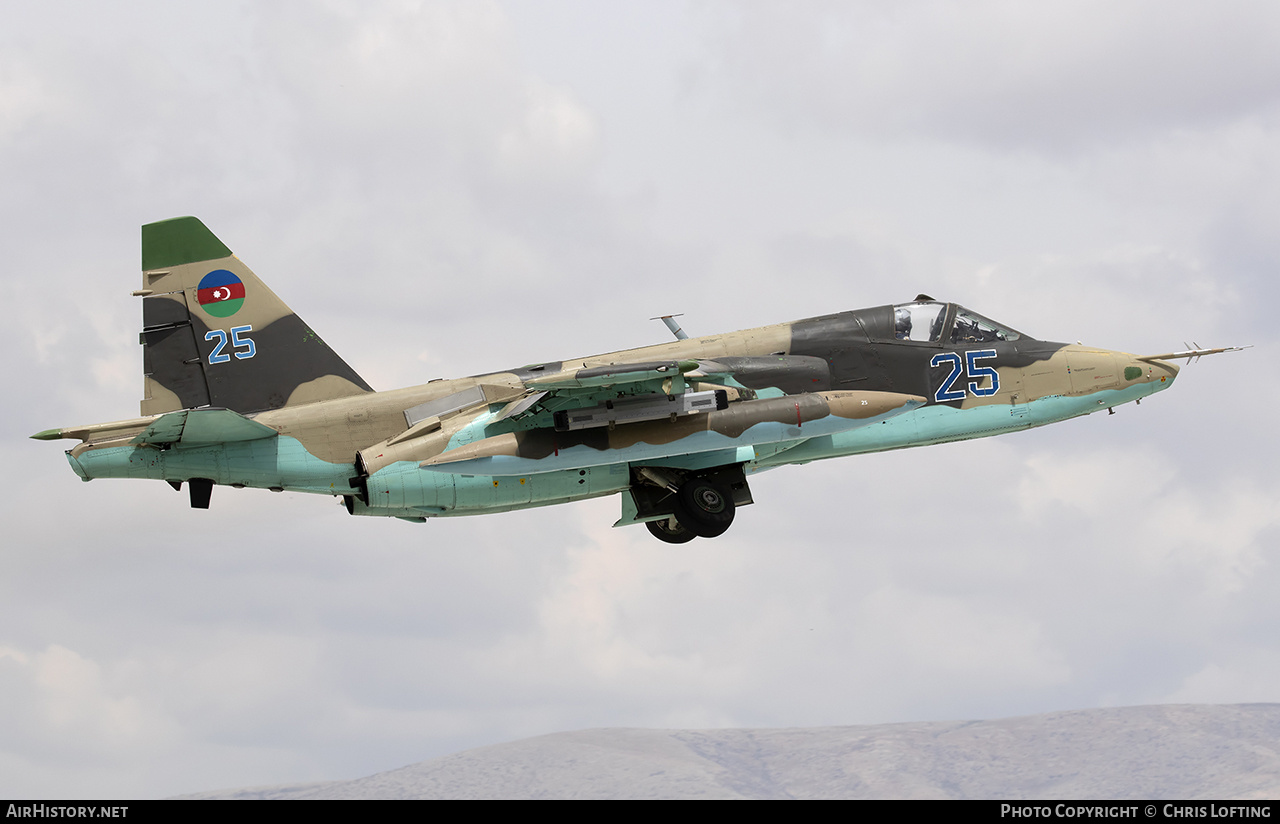 Aircraft Photo of 25 blue | Sukhoi Su-25BM | Azerbaijan - Air Force | AirHistory.net #573203