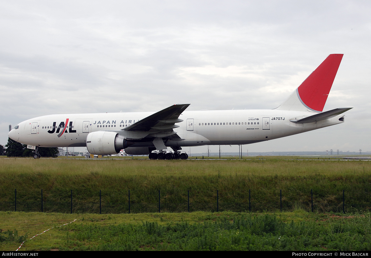 Aircraft Photo of JA707J | Boeing 777-246/ER | Japan Airlines - JAL | AirHistory.net #573292