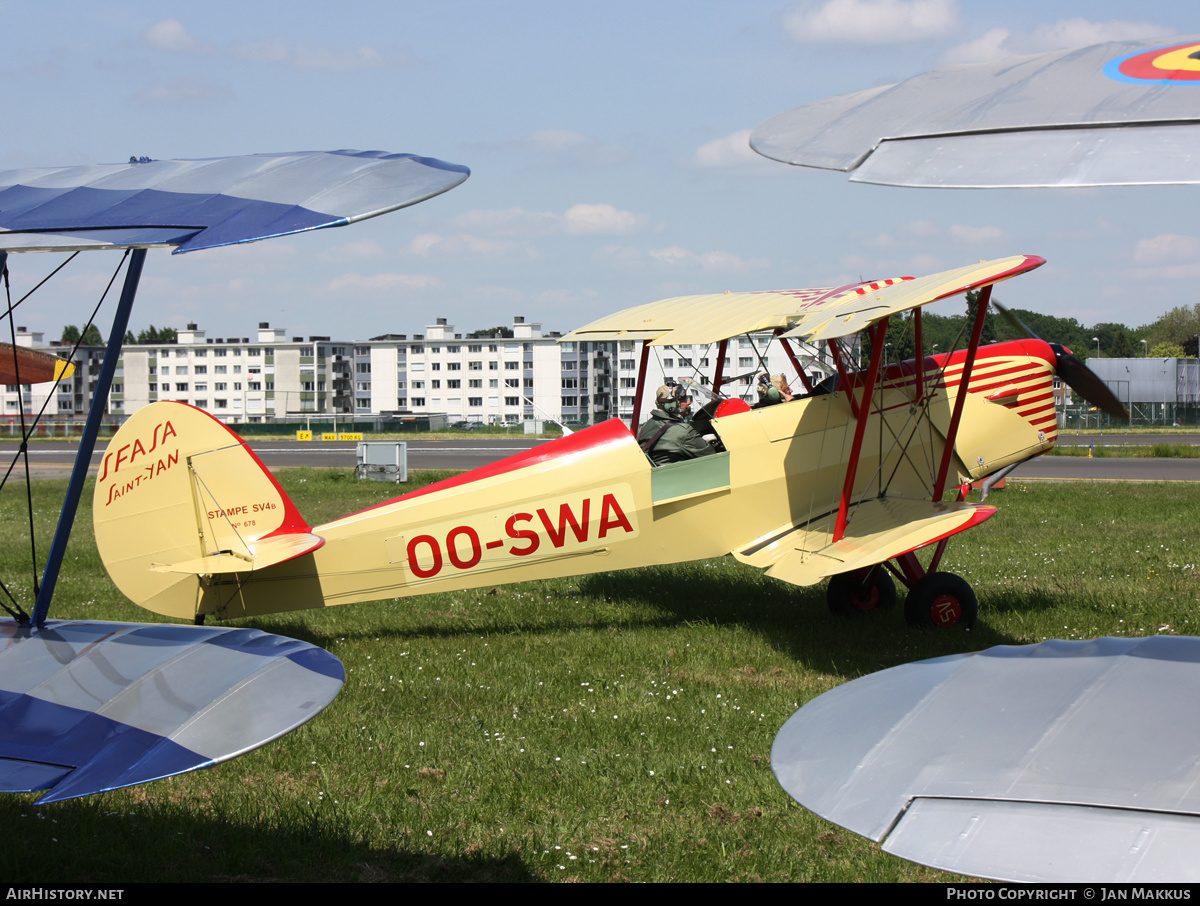 Aircraft Photo of OO-SWA | Stampe-Vertongen SV-4C | SFASA - Service de la Formation Aéronautique et des Sports Aériens | AirHistory.net #573411
