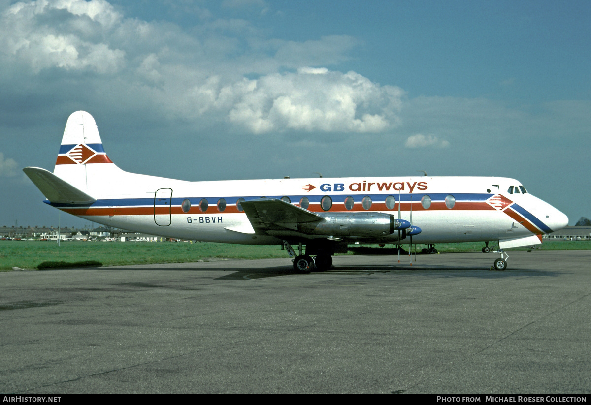 Aircraft Photo of G-BBVH | Vickers 807 Viscount | GB Airways | AirHistory.net #573438
