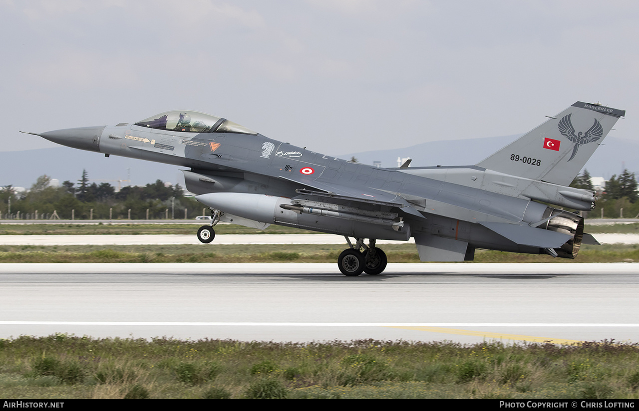 Aircraft Photo of 89-0028 | General Dynamics F-16CG Fighting Falcon | Turkey - Air Force | AirHistory.net #573456