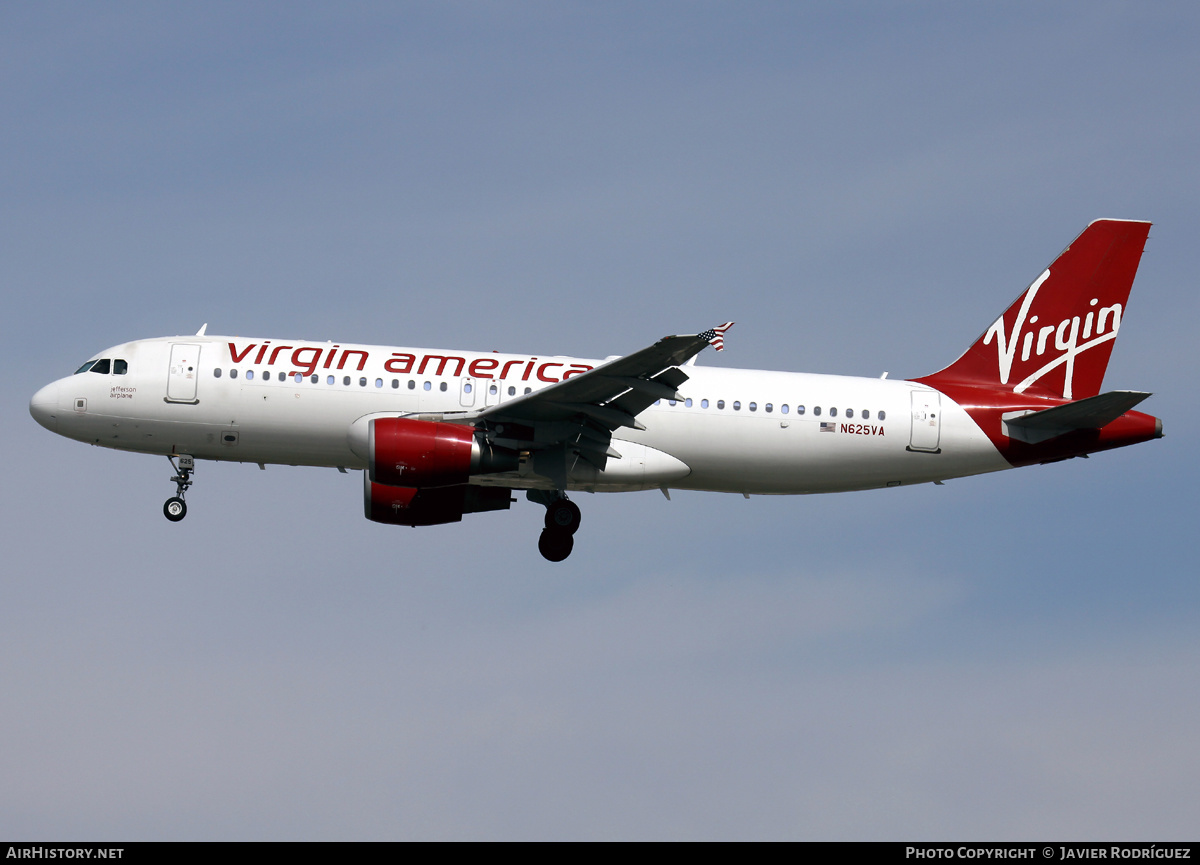 Aircraft Photo of N625VA | Airbus A320-214 | Virgin America | AirHistory.net #573577