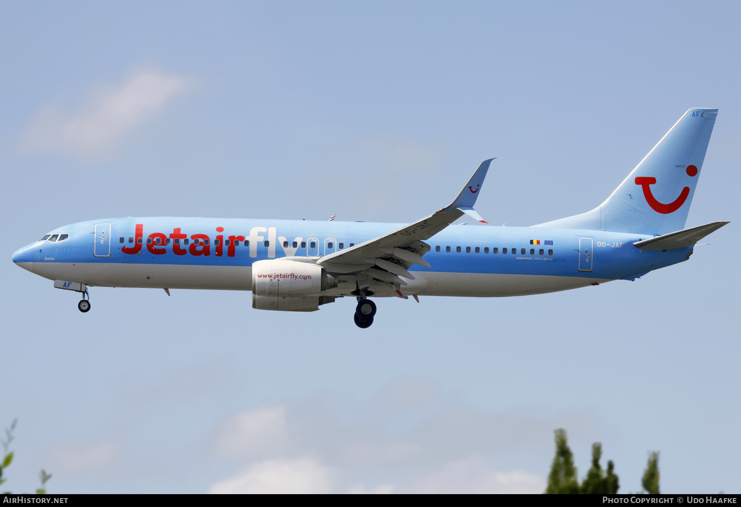 Aircraft Photo of OO-JAF | Boeing 737-8K5 | Jetairfly | AirHistory.net #573593