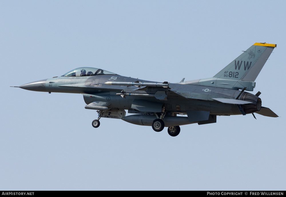 Aircraft Photo of 90-0812 / AF90-812 | General Dynamics F-16CJ Fighting Falcon | USA - Air Force | AirHistory.net #573722