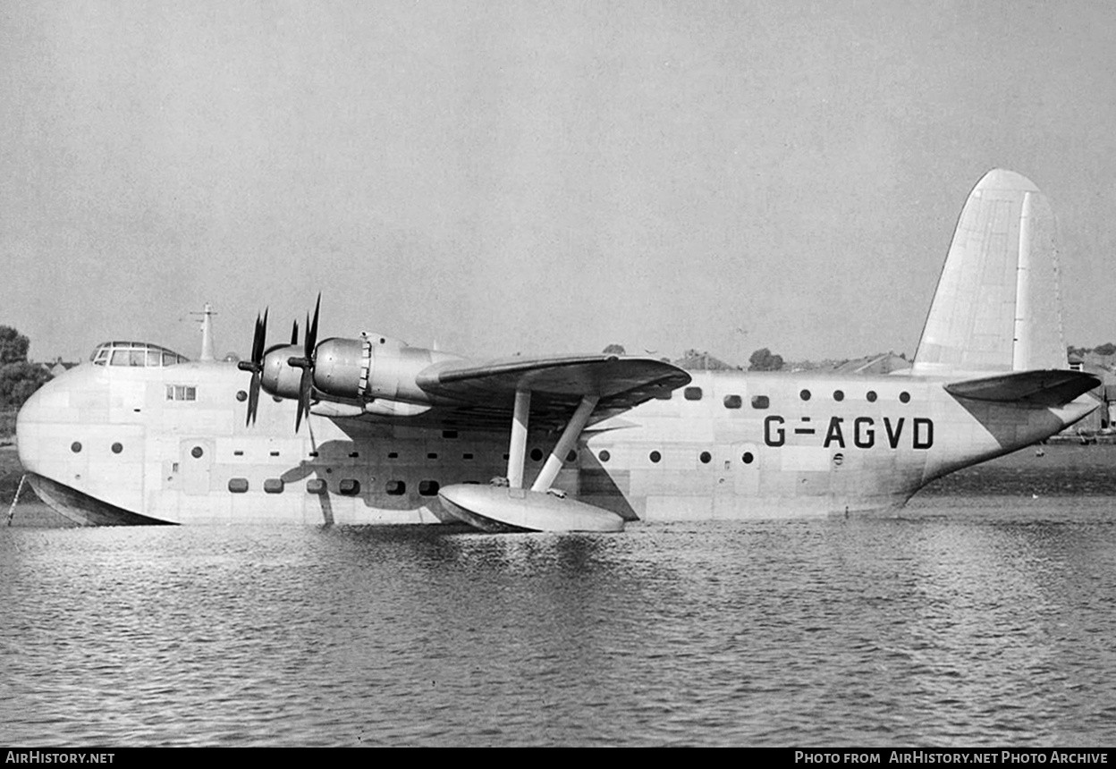 Aircraft Photo of G-AGVD | Short S.40 Shetland Mk2 | AirHistory.net #573830