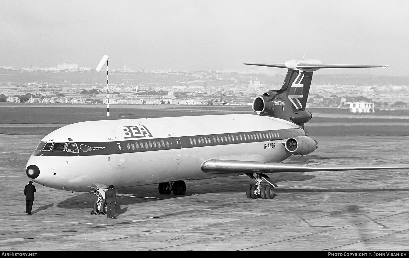 Aircraft Photo of G-AWZG | Hawker Siddeley HS-121 Trident 3B | BEA - British European Airways | AirHistory.net #573834