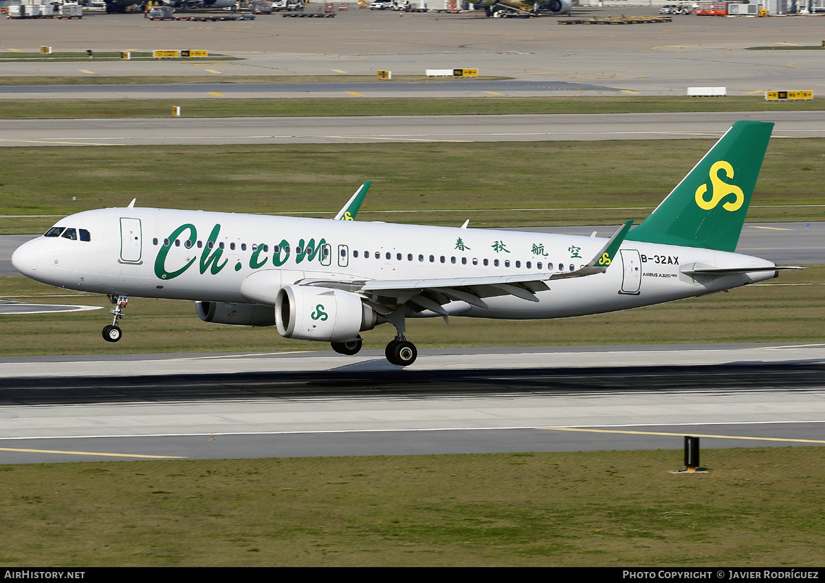 Aircraft Photo of B-32AX | Airbus A320-251N | Spring Airlines | AirHistory.net #573933