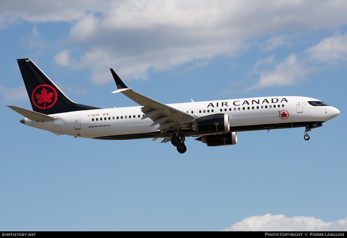 Aircraft Photo of C-GEPF | Boeing 737-8 Max 8 | Air Canada | AirHistory.net #574088