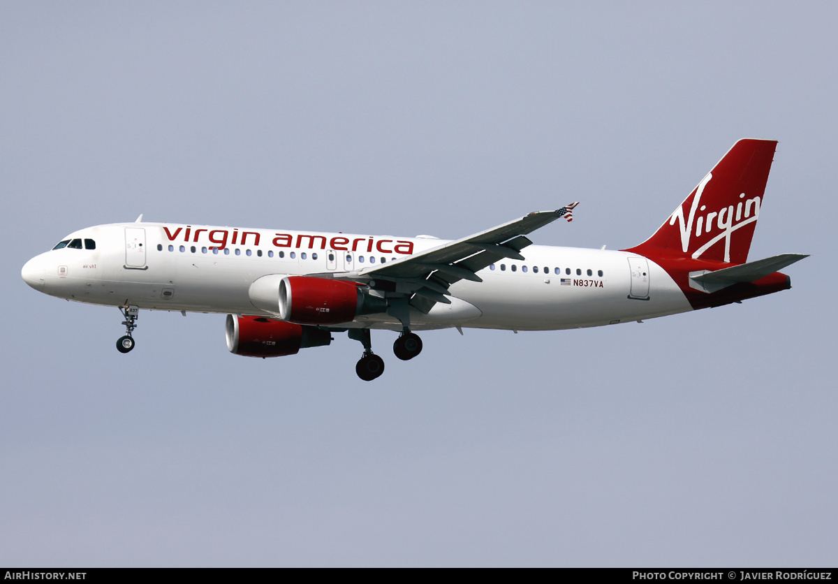 Aircraft Photo of N837VA | Airbus A320-214 | Virgin America | AirHistory.net #574101