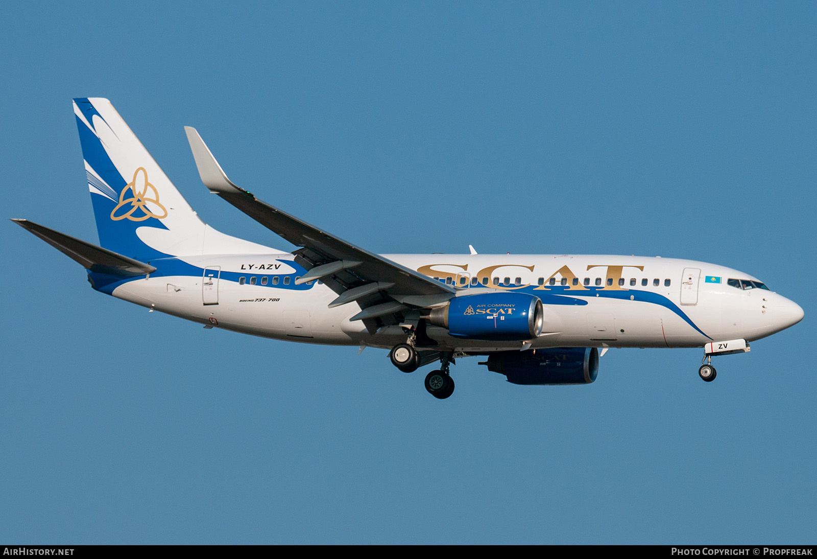 Aircraft Photo of LY-AZV | Boeing 737-7GL | SCAT Airlines | AirHistory.net #574107