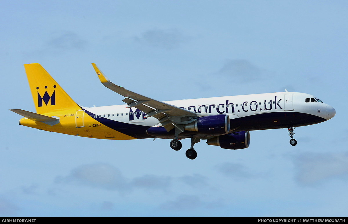 Aircraft Photo of G-ZBAB | Airbus A320-214 | Monarch Airlines | AirHistory.net #574170