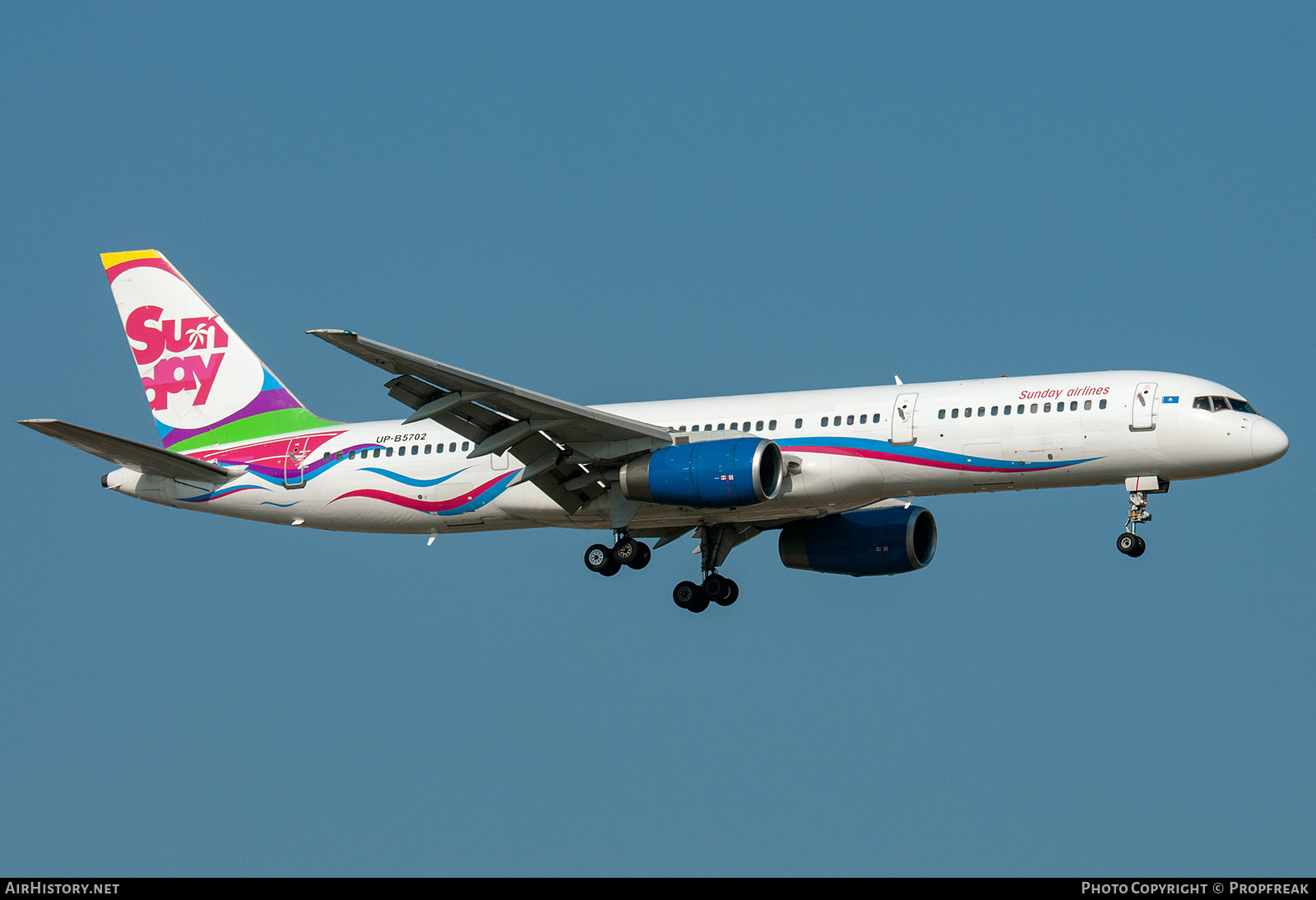 Aircraft Photo of UP-B5702 | Boeing 757-21B | Sunday Airlines | AirHistory.net #574208