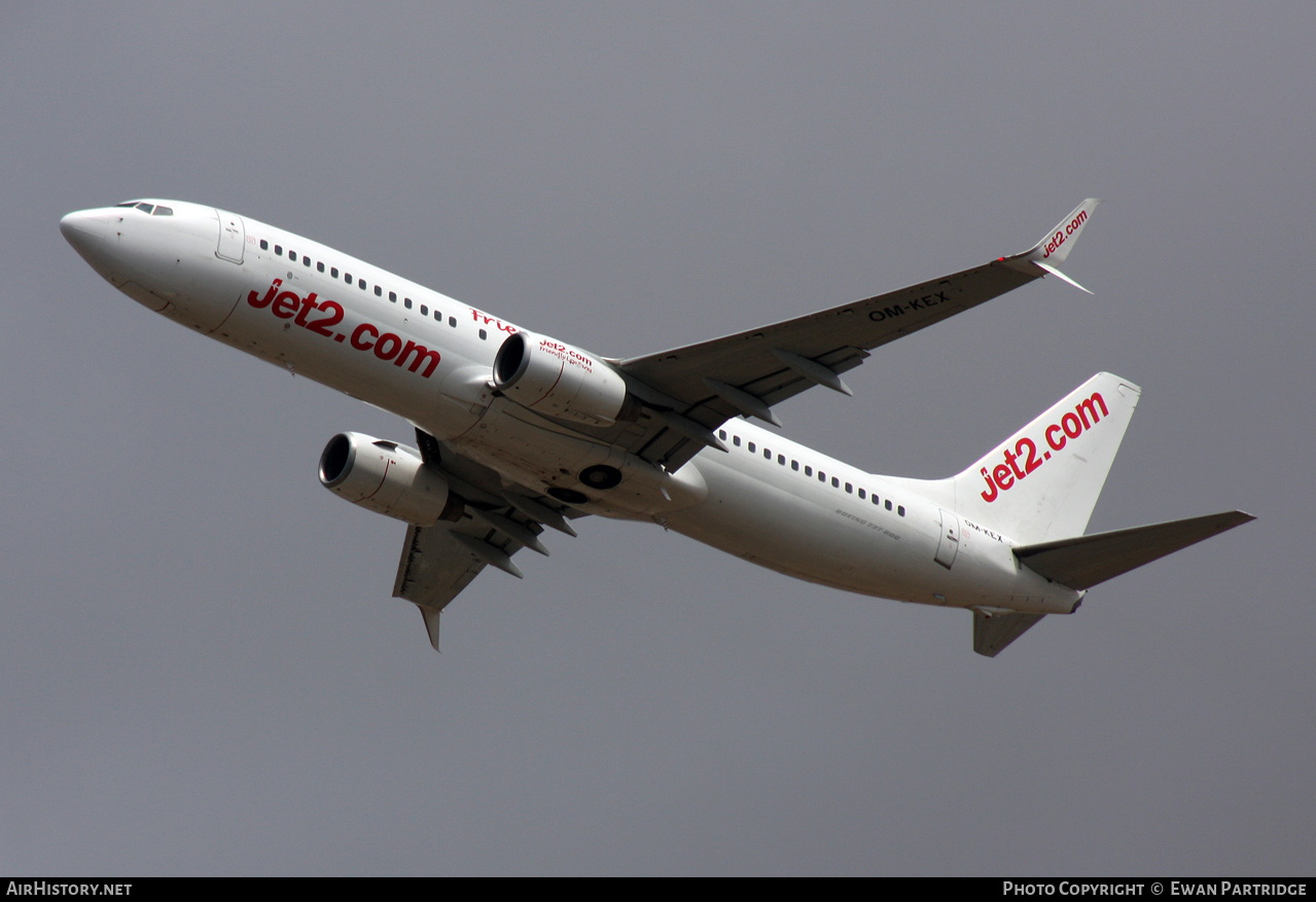 Aircraft Photo of OM-KEX | Boeing 737-8BK | Jet2 | AirHistory.net #574330