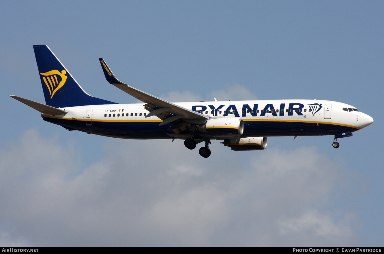 Aircraft Photo of EI-EMM | Boeing 737-8AS | Ryanair | AirHistory.net #574404