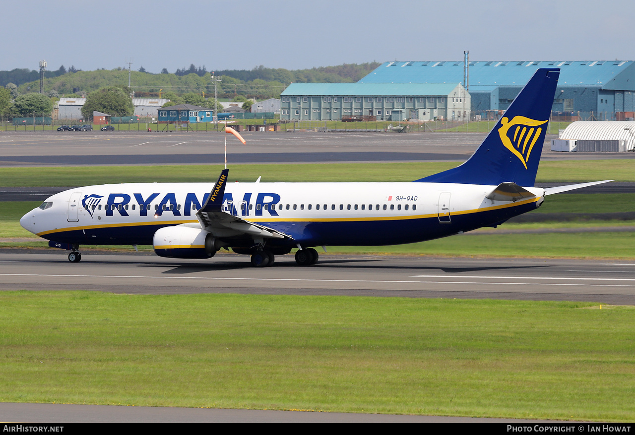 Aircraft Photo of 9H-QAD | Boeing 737-800 | Ryanair | AirHistory.net #574476