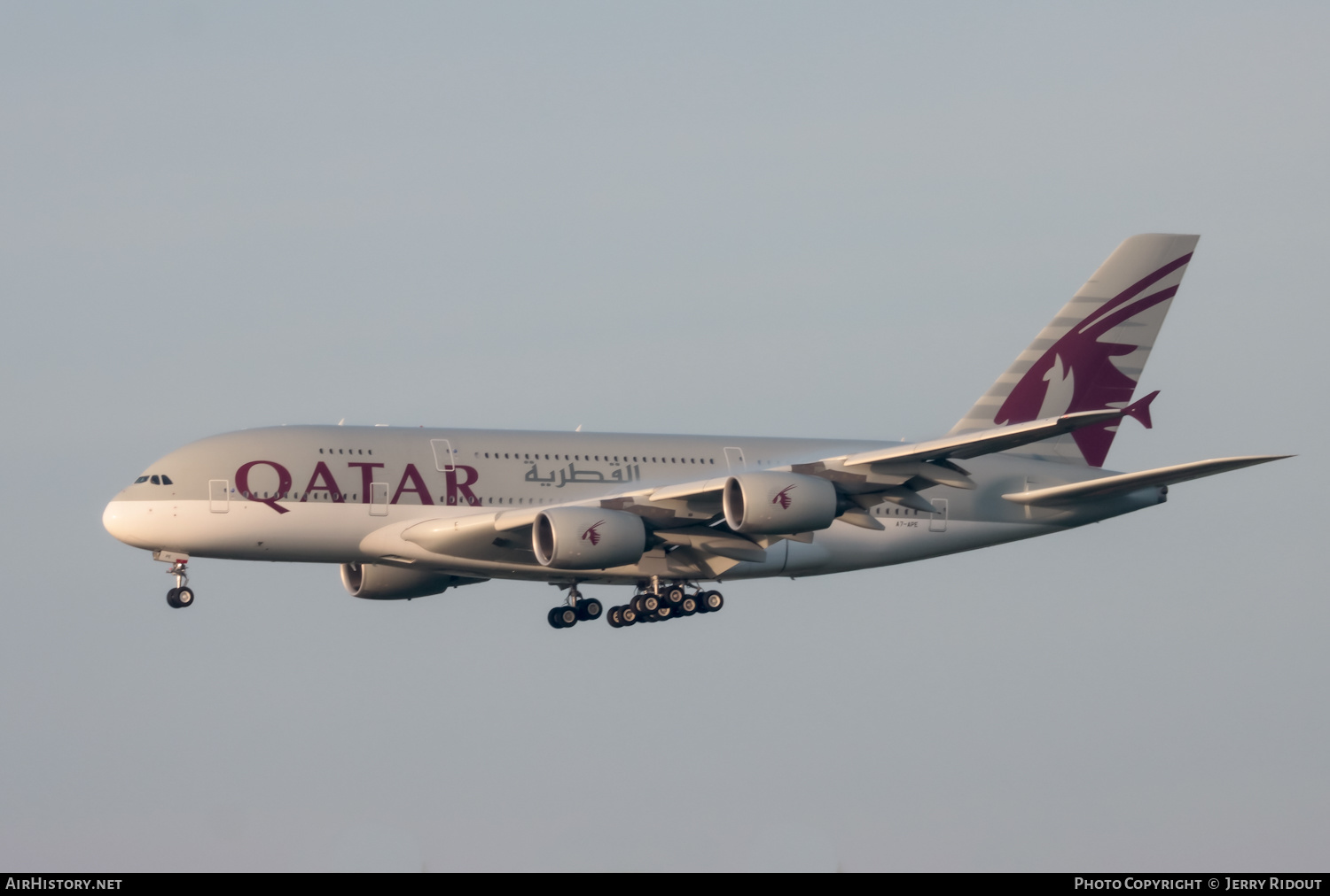 Aircraft Photo of A7-APE | Airbus A380-861 | Qatar Airways | AirHistory.net #574579